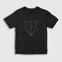 Presmono Unisex Çocuk Fire In Flames T-shirt Siyah