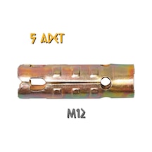 Made S Tipi Çekmeli Çelik Dübel M12 - 5 Adet