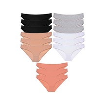 15 Adet Süper Eko Set Likralı Kadın Slip Külot Siyah Ten Gri Beyaz Pudra Çok Renkli