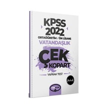 2022 KPSS Ortaöğretim Ön Lisans Genel Kültür Vatandaşlık Çek Kopart Yaprak Test- Yediiklim Yayınları