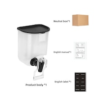 Youtek Duvar Takılı Mutfak Şişesi: Şeffaf, Damlacık Önlü, Ölçülebilir Hacimli Yağ/sos/sirk Depolama Siyah, Tekli Diğer