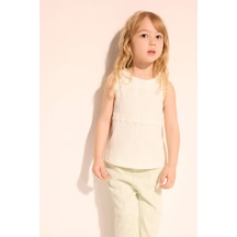 Defacto Bisiklet Yaka Atlet Kız Bebek H6062a526smer105 Ekru-er105