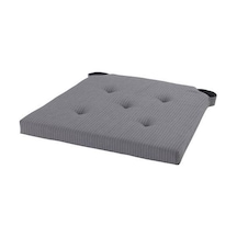 Sandalye Minderi  Gri Renk MeridyenDukkan 35/42x40x4 cm IKEA Cırt Cırtlı Bantlı