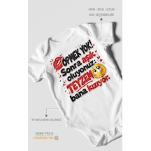 Morivokids Teyzeye Özel Kısa Kollu Bebek Body %100 Pamuk Zbn156-kk Beyaz