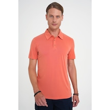 Efor Comfort Fit Polo Yaka Modal Karışım Kısa Kol Casual Turuncu Tişört Ts 903 Turuncu