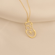 Dkmn Gümüş Anne ve Çocuk Kolye 925 Ayar Kadın Gümüş Kolye Anneler Günü Hediy