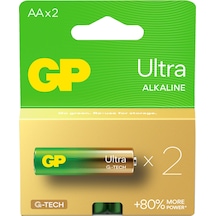 GP Batteries G-TECH Ultra Alkalin Kalem LR6 - AA Boy 1.5 V Pil 2'li Kart