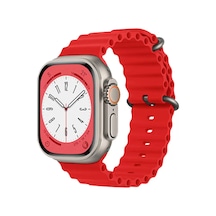 Newface Apple Watch 42mm Ocean Kordon - Kırmızı Diğer