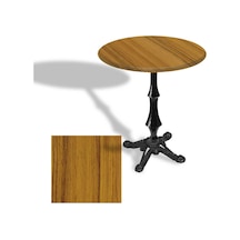 Çipa 1012 Döküm Ayak Yuvarlak Masa Çap 70cm - Werzalit, Wermodin Ve Allzalit Tabla - Real Teak Çok Renkli