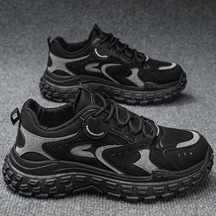 Luteshı İlkbahar Yeni Çok Yönlü Trend Spor Koşu Ayakkabıları - Siyah