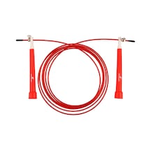 Uzunluğu Ayarlanabilir Çelik Telli Atlama İpi - Speed Rope - Kırmızı