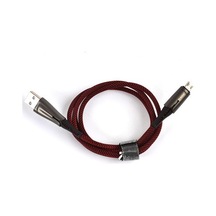 Zore Focus Metal Uçlu Halat Kablo Micro 2.4 A 1 M -> Kırmızı