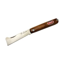 Fidan As 20 Kahverengi Bahçe Aşı Çakısı 18,5cm - Manuel, Ahşap Sap