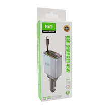 Rio Tech Rio-c77 45w Retractable Type-c Araç Şarj Cihazı