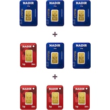 Nadir Gold 24 Ayar 16,5 Gram Külçe Altın 5 Adet 2,5 Gram Külçe Altın + 4 Adet 1 Gram Külçe Altın