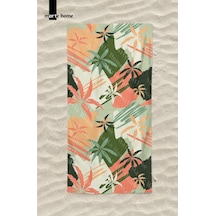 Marte Home Palms / Palmiyeler -baskılı Plaj Havlusu Renkli
