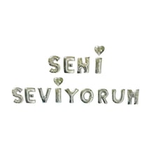 Seni Seviyorum Folyo Balon 40 Cm Gümüş Renk