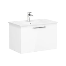 66426 VitrA Root Flat Tek Çekmeceli Lavabo Dolabı, 80 Cm, Parlak Beyaz Köşeli Lavabo Dahil Diğer