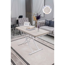 Juppo Üst Tabla Mdf Lizbon Oval Köşe Alt Beyaz İçe K
