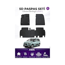 Citroen Berlingo 2019+ Araca Özel Havuzlu "karbon" Paspas Takımı