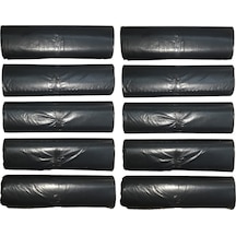Battal Boy Çöp Poşeti 75x90 Cm 70 Lt 10'lu Rulo 10 Paket Siyah