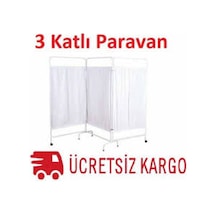 Muayene 3 Kanatlı Paravan Muayene Masası Paravanı Revir Paravanı