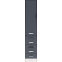 Arges Dolap 2 Raflı 6 Çekmeceli Tek Askılı 44x30x221 Antrasit... Antrasit