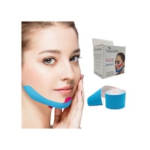 Beauty Tape Yüz Yogası İçin Face Tape Yüz Germe Bandı Mavi Renk