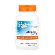 Doctor's Best Vitamin D3 50 Mcg 2,000 Iu 180 Softgels
