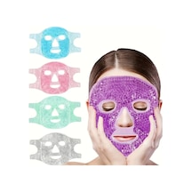 Terapi Jel Yüz Maskesi Soğuk Ve Sıcak Boncuklu Ayarlanabilir Maske Mor