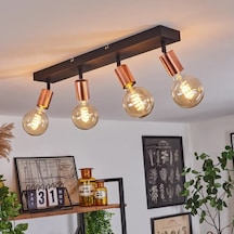 Riolıght Modern1 Siyah1 4xe27 Duylu Mafsallı Hareketli Başlık Glop Ampul Hariç Metal Spot Avize Siyah