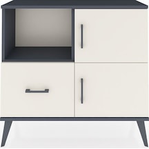 Arges Şifonyer 2 Raflı Tek Çekmeceli 2 Kapaklı 88x30x80 Antrasit-aytaşı Aytaşı