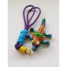 Anahtarlık Çanta Süsü Dragon Dinozor Rainbow Multicolor Oynar Eklem Oyuncak Yılbaşı Doğum Günü Hediye Çok Renkli