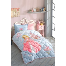 Ranforce 100% Pamuk Tek Kişilik Uyku Seti Crown Pembe-4422