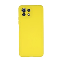 Xiaomi Mi 11 Lite Kılıf Nano İçi Kadife Silikon - Sarı -