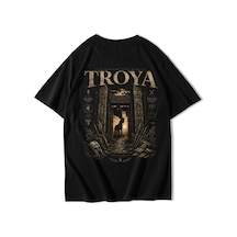 Brz Collectıon Brz Collection Unisex Oversize Troya T-shirt Siyah