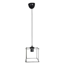 Rustik Retro Model Geometrik Sarkıt Metal Kare Avize Siyah1 Tek Ebat 3504-1blkkare Diğer
