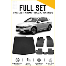 Fiat Egea Hatchback Stepneli 2025 Model Birebir Uyumlu Bagaj Havuzu+paspas Seti