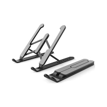 Fosenze Laptop Ve Tablet Için Katlanabilir Isıtma Dağıtıcı, 7 Seviye Yükseklik Ayarı, 16 İnç Altı Cihazlar İçin Siyah Abs Stand