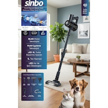 Sinbo SVC-8634 Kablosuz Dikey Süpürge Hayvan Seti