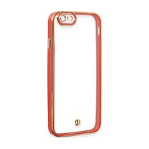 iPhone Uyumlu 6 Kılıf Liva Lens Silikon - Kırmızı Renk