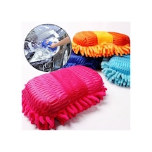 Araba Oto Yıkama Mikrofiber Süngeri Çift Taraflı Saçaklı Model 1