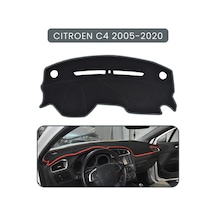 Cıtroen C4 2005-2020torpido Koruma Halısı Gri Kenar