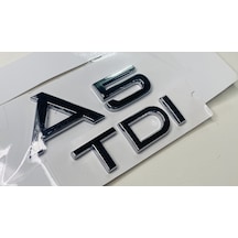 Audi A5 2008 - 2018 Tdi Arka Bagaj Yazısı Krom Set