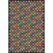 Çam Halı Gloria Td79902 Multi Etnik Desen Dokuma Saçaklı Kilim