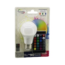 Uzaktan Kumandalı Led Ampul - Rgb Renkli - E27 Duy Çok Renkli