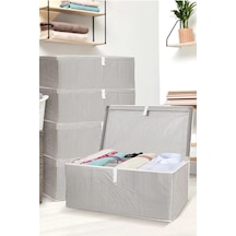 Kapaklı Kutu Hurç Maxi Boy Çok Amaçlı Kutu Hurç 50x40x30 - 17644 Keçe Gri Tr Diğer