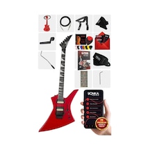 Maxword Dg-34rd Kelly Kasa Floyde Rose 2x Zebra Humbucker Manyetik Elektro Gitar