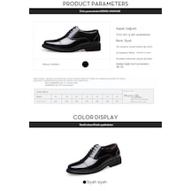 Ikkb Ilkbahar İş Çok Yönlü Günlük Erkek Klasik Ayakkabı Siyah Bağcıklı İç Yükseklik Topuk
