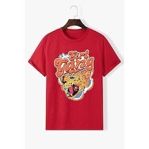 Unisex Girl Gang Baskılı T-shirt Kırmızı